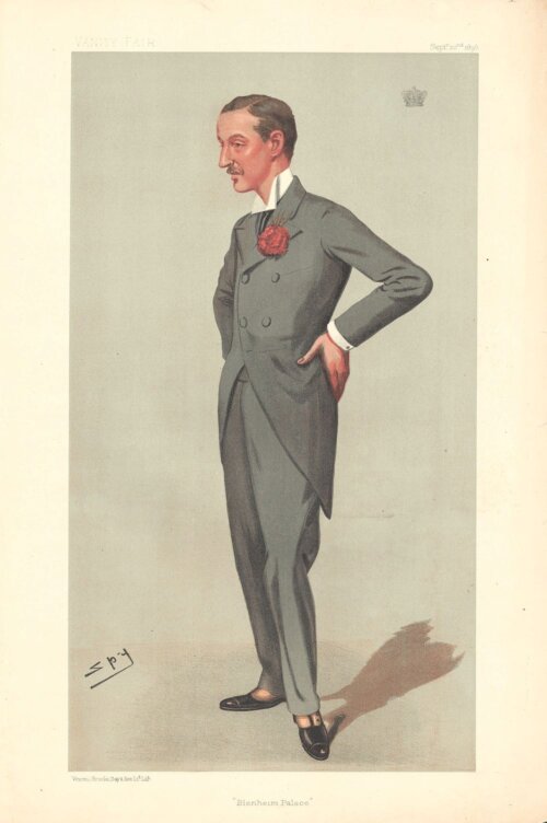 Charles Spencer-Churchill, 9th Duke of Marlborough.  (antique print)