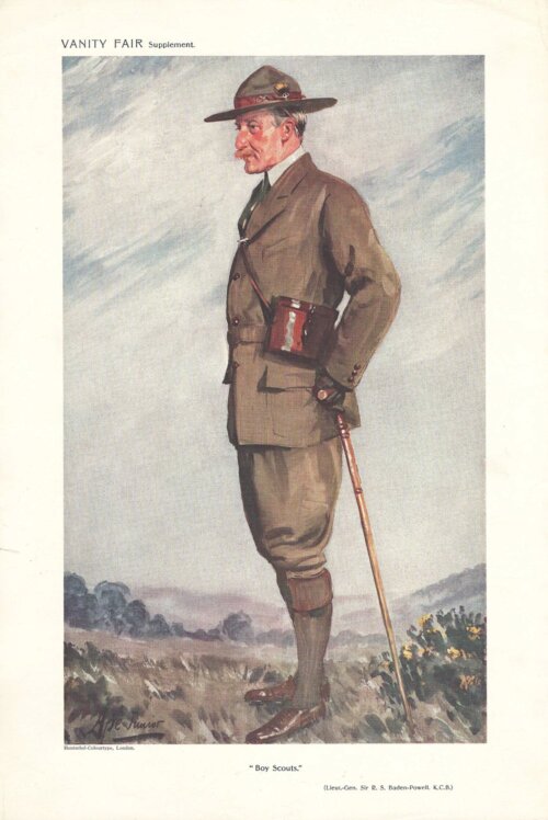 Lieut Gen  Sir RS Baden-Powell  KCB   (antique print)