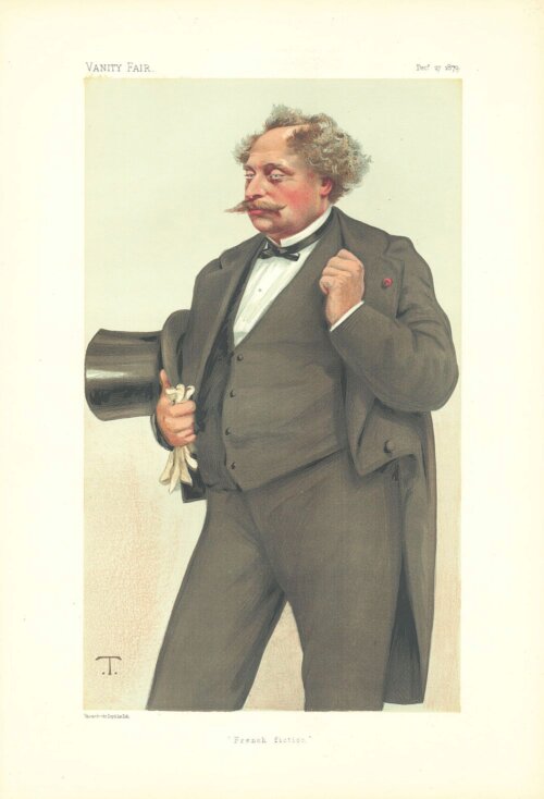Alexandre Dumas fils  (antique print)