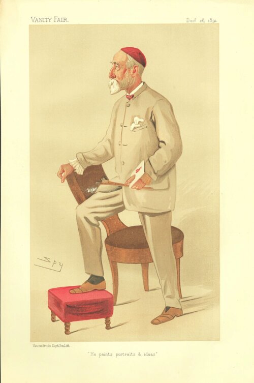 Mr GF Watts RA DCL  LLD   (antique print)