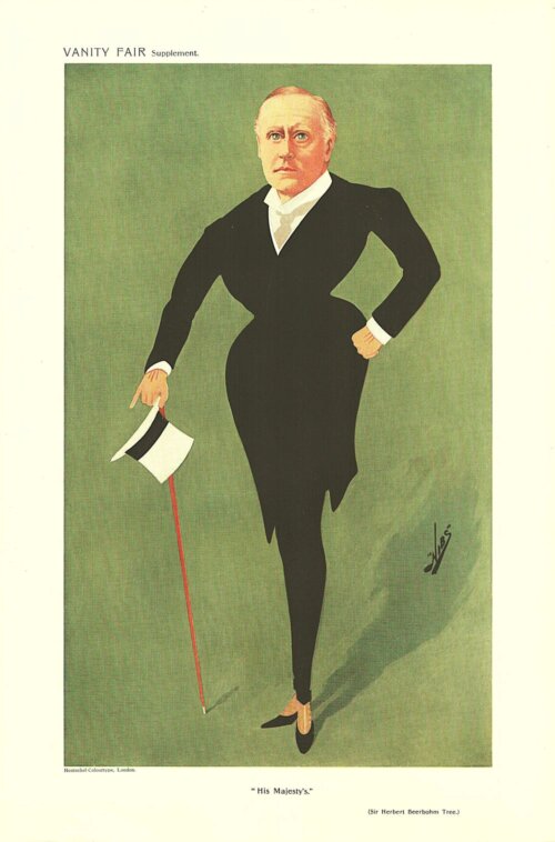 Herbert Beerbohm Tree  (antique print)