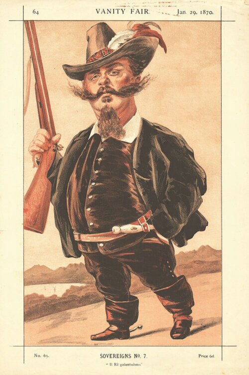 Victor Emmanuel II of Italy   (antique print)