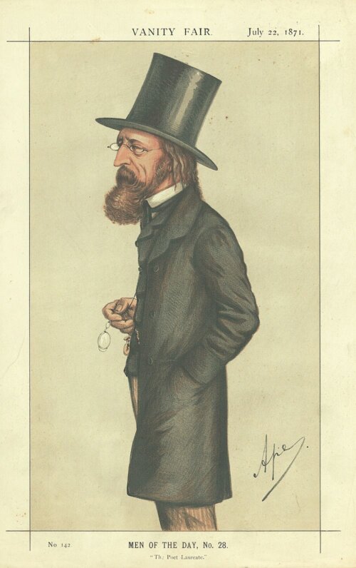 Alfred, Lord Tennyson  (antique print)