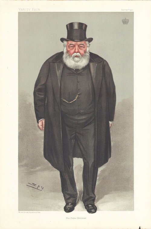 Robert Gascoyne-Cecil, 3rd Marquess of Salisbury  (antique print)