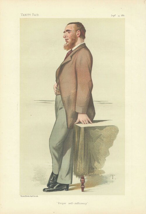 Leonard Courtney, 1st Baron Courtney of Penwith.  (antique print)