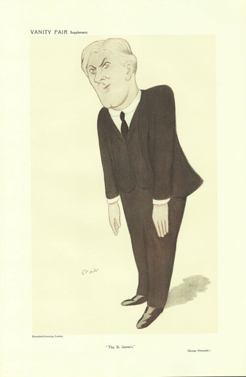 George Alexander (actor)  (antique print)