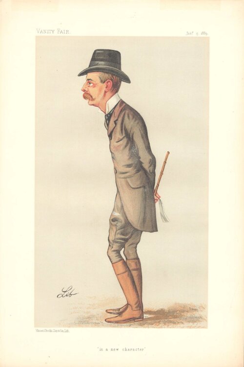 Lord Randolph Henry Spencer-Churchill  (antique print)