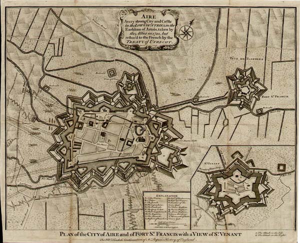 Plan of the city of Aire and of Fort St Francis with a view of St Venant