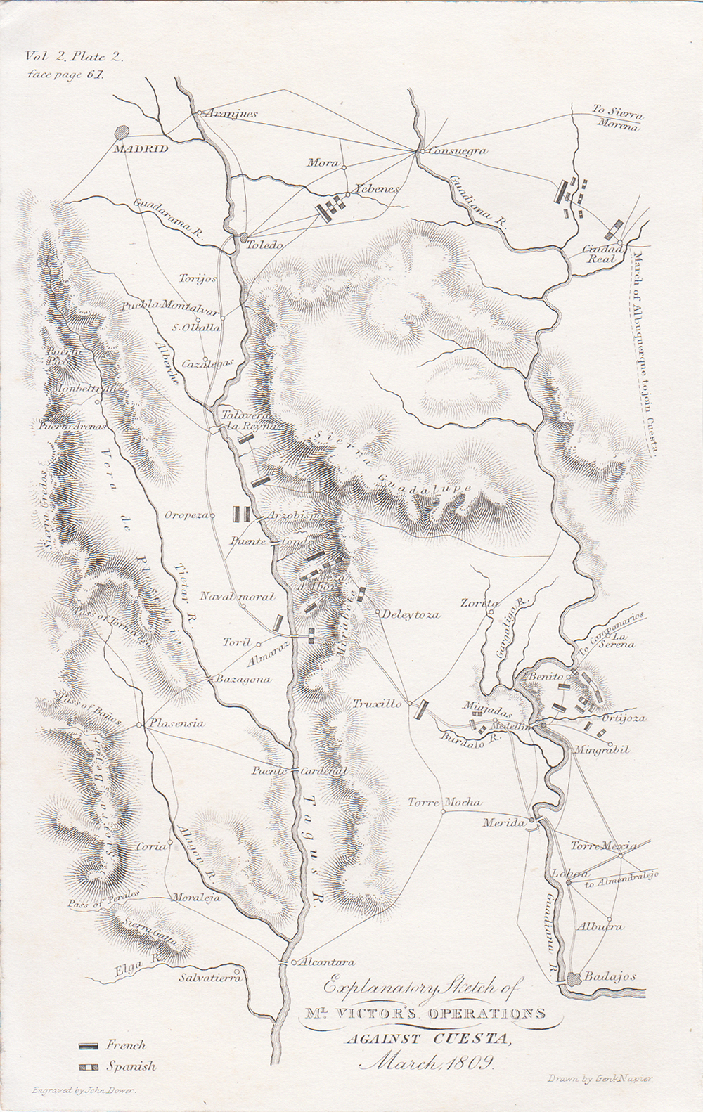 Explanatory Sketch of Ml Victor's Operations againstCuesta March 1809