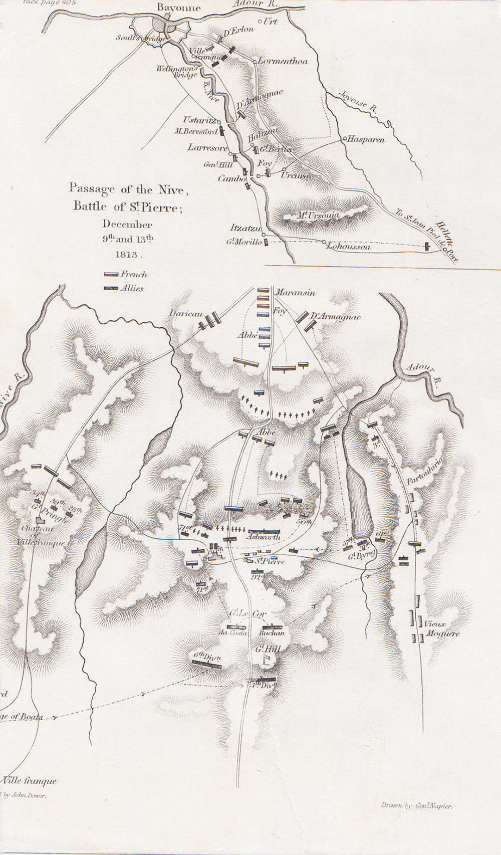 Passage of the Nive Battle of St Pierre; December 9th and 13th 1813