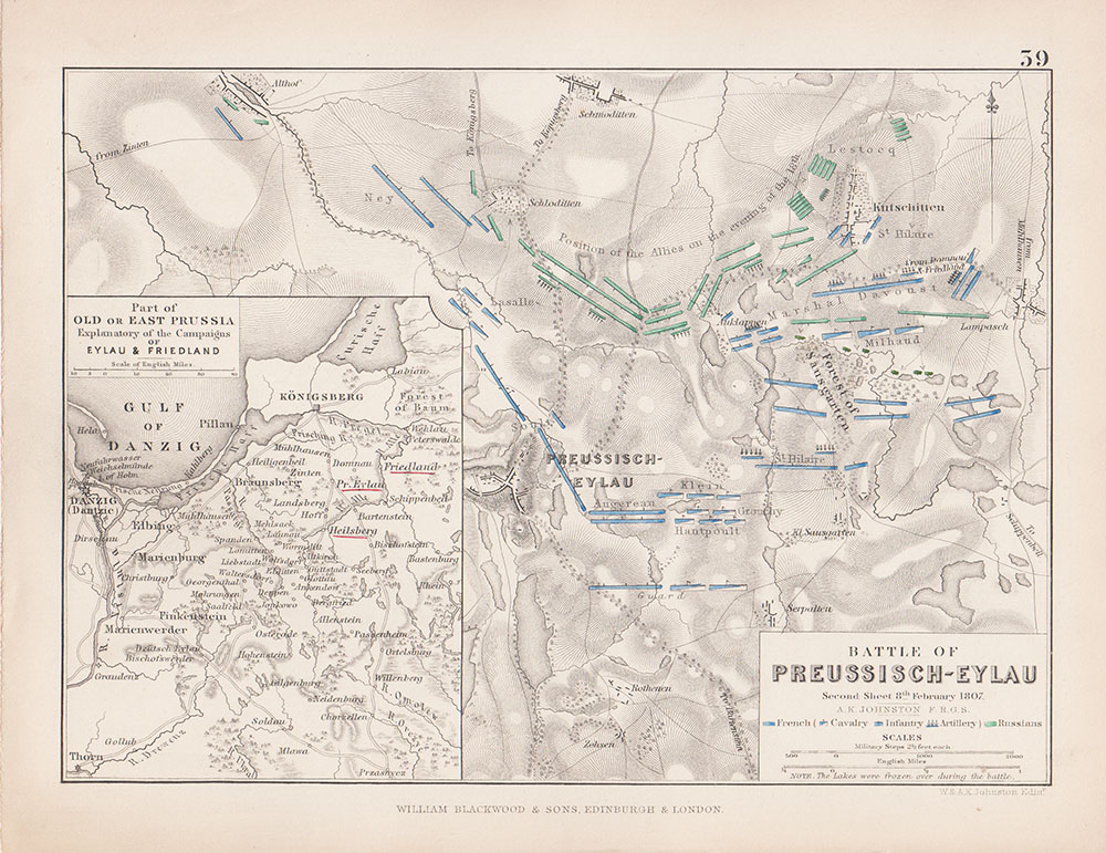 Battle of Preussisch-Eylau - Second Sheet 8th February 1807 
