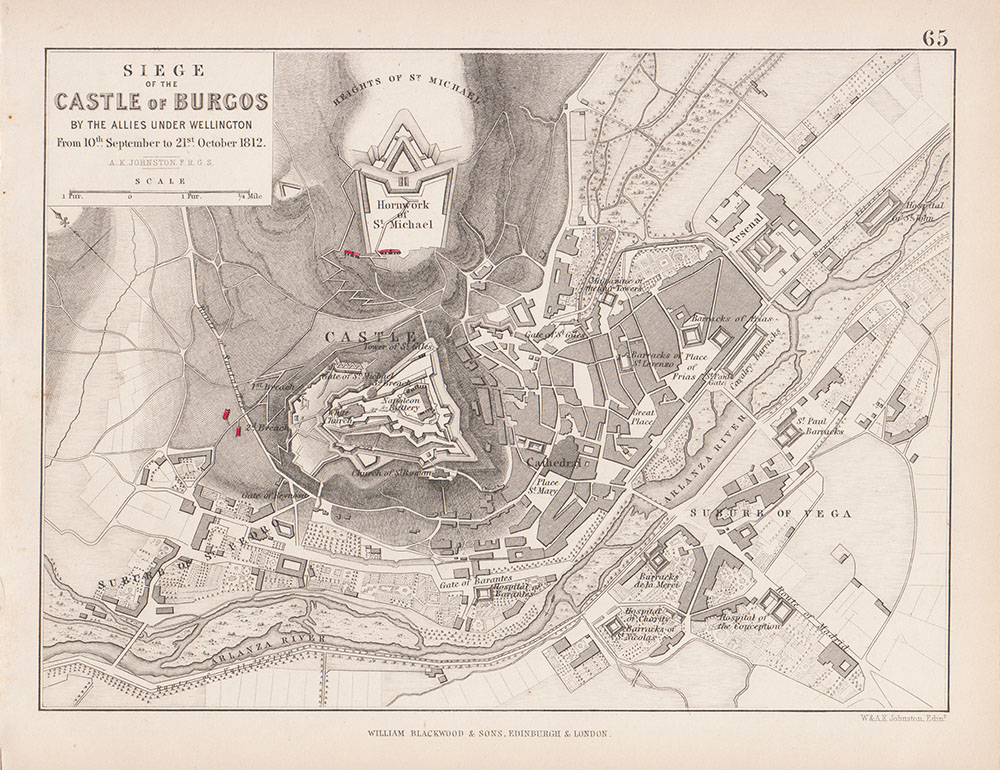 Siege of the Castle of Burgos by the Allies under Wellington from 10th September to 21st October 1812