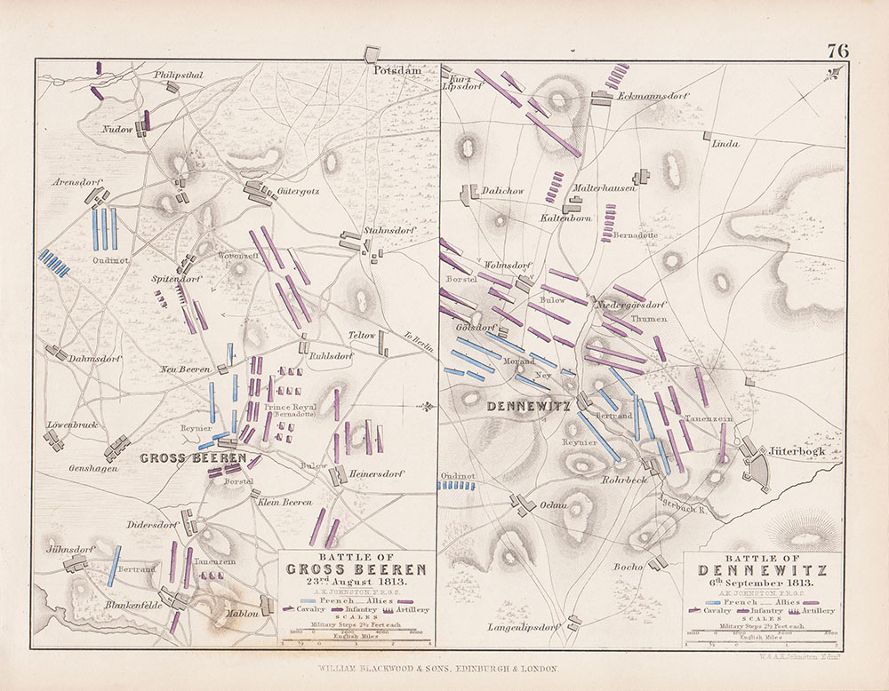 Battle of Gross Beeren 23rd August 1813 and Battle of Dennewitz 6th September 1813 
