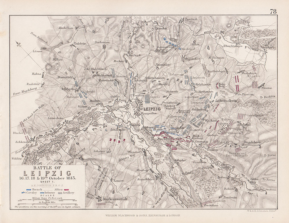 Battle of Leipzig 16th 17th18th & 19th October 1813 Sheet 1