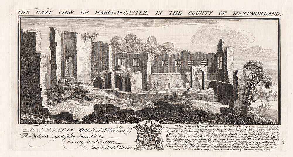 The East View of Harcla Castle in the County of Westmorland