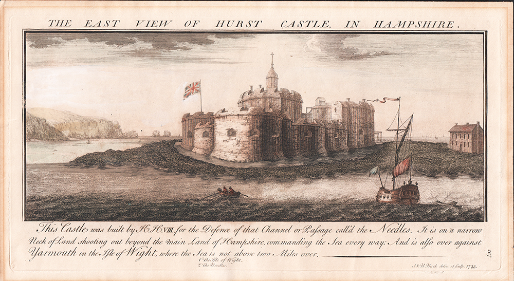 The East View of Hurst Castle in Hampshire
