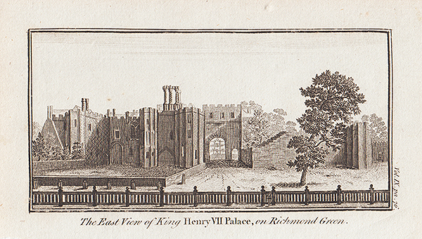 The East view of King Henry VII Palace on Richmond Green