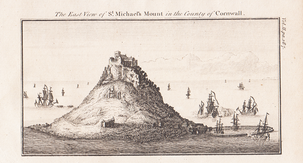 The East View of St. Michael's Mount in the County of Cornwall.