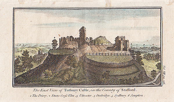 The East View of Tutbury Castle in the County of Stafford 