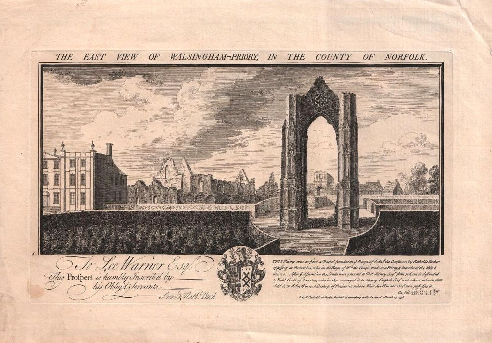 The East View of Walsingham Priory, in the County of Norfolk.