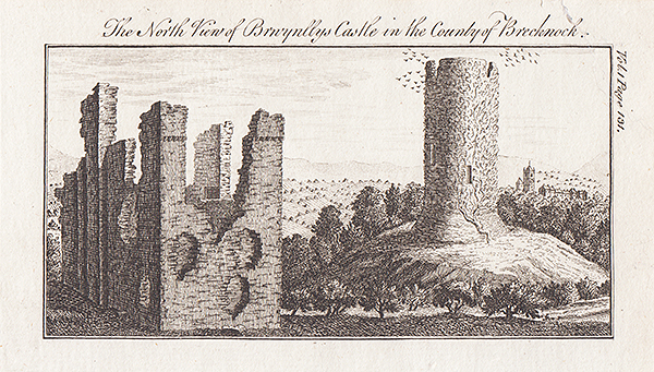 The North View of Brwynllys Castle in the County of Brecknock 