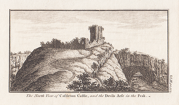 The North view of Castleton Caston and the Devils Arse in the Peak