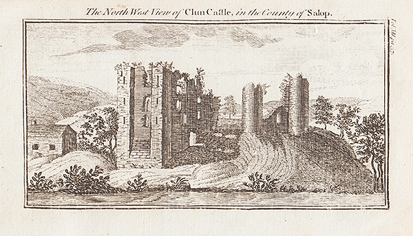 The North West view of Clun Castle in the County of Salop 