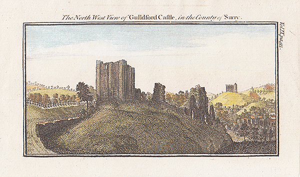 The North West View of Guildford Castle in the County of Surry 