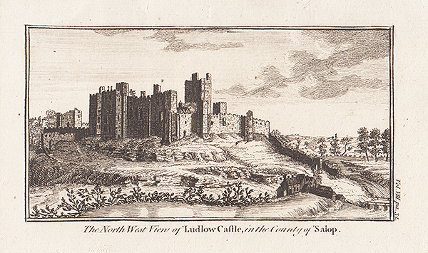 The North West View of Ludlow Castle in the County of Salop 