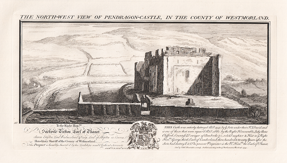 The North West view of Pendragon Castle in the County of Westmorland