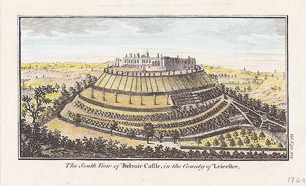 The South view of Belvoir Castle in the County of Leicester 