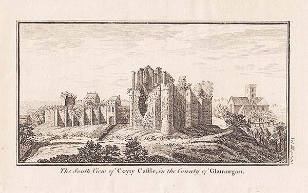 The South view of Coyty Castle in the County of Glamorgan 