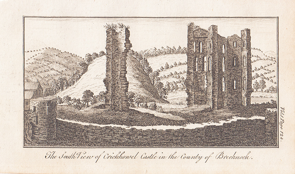 The South View of Crickhowel Castle in the County of Brecknock 