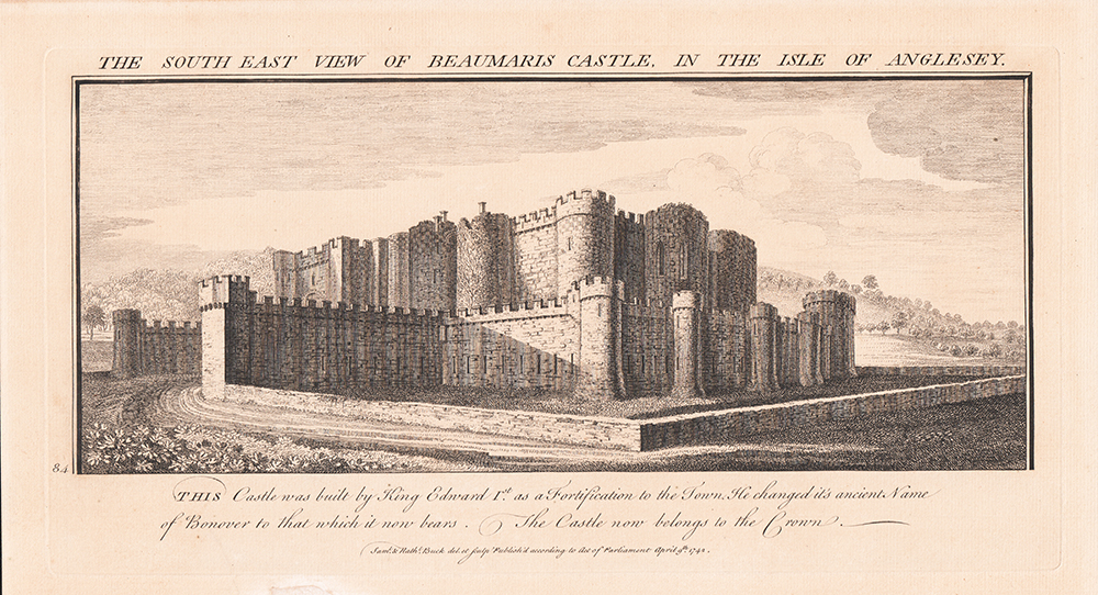 The South East View of Beaumaris Castle in the Isle of Anglesey 