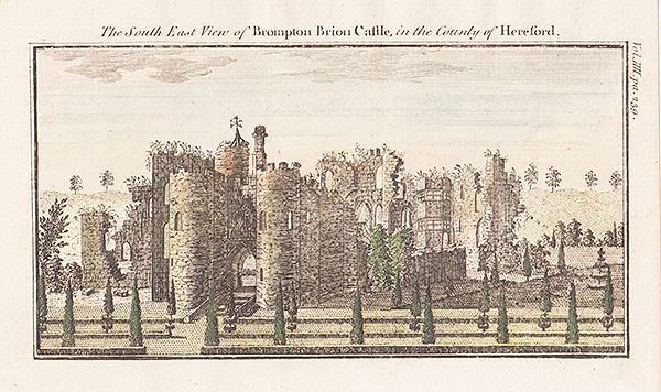 The South East view of Brompton Brion Castle in the County of Hereford 
