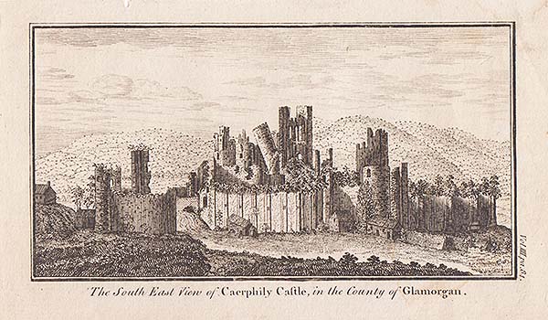 The South East View of Caerphily Castle in the County of Glamorgan 