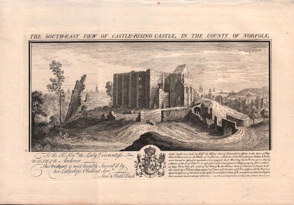 The South East View of Castle Rising Castle, in the County of Norfolk. 
