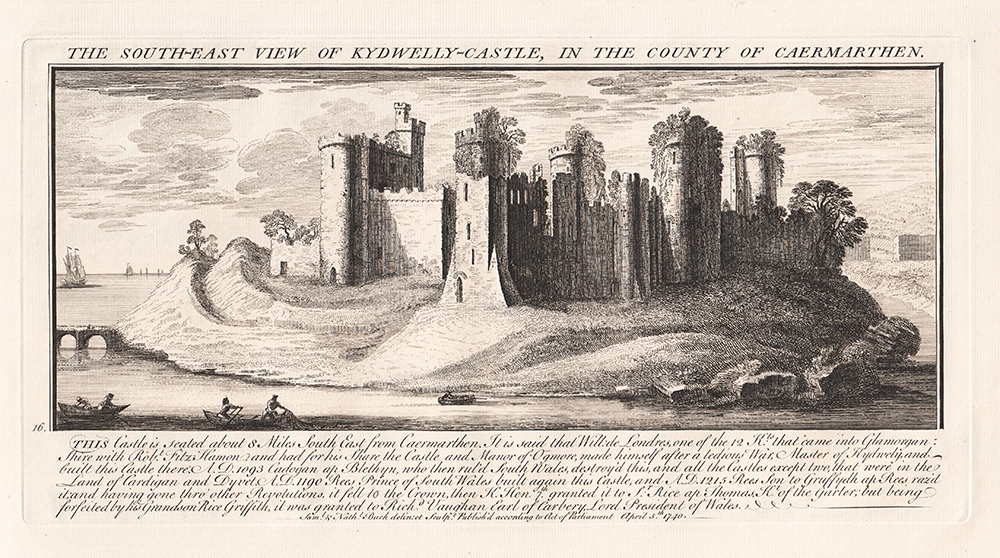 The South East View of Kydwelly Castle in the County of Carmarthen