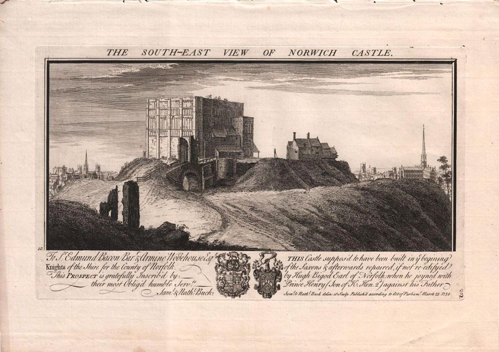The South East View of Norwich Castle.