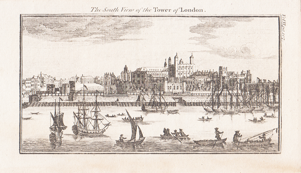 The South View of the Tower of London.