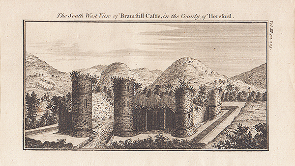 The South West view of Bramstill Castle in the County of Hereford 