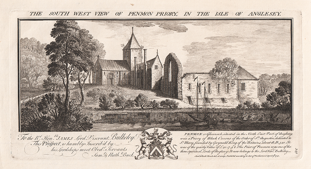 The South West View of Penmon Priory in the Isle of Anglesey 