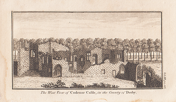 TheWest view of Codenor Castle in the County of Derby