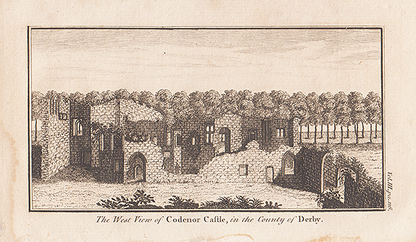 The West view of Codenor Castle in the County of Derby