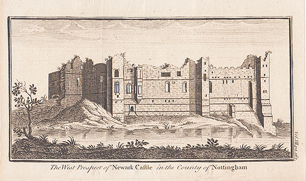 The West Prospect of Newark Castle in the County of Nottingham 