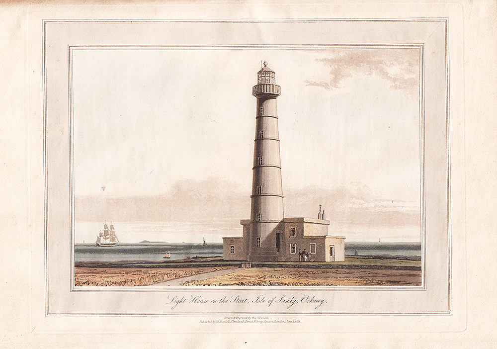 Light House on the Start, Isle of Sandy, Orkney - William Daniell.
