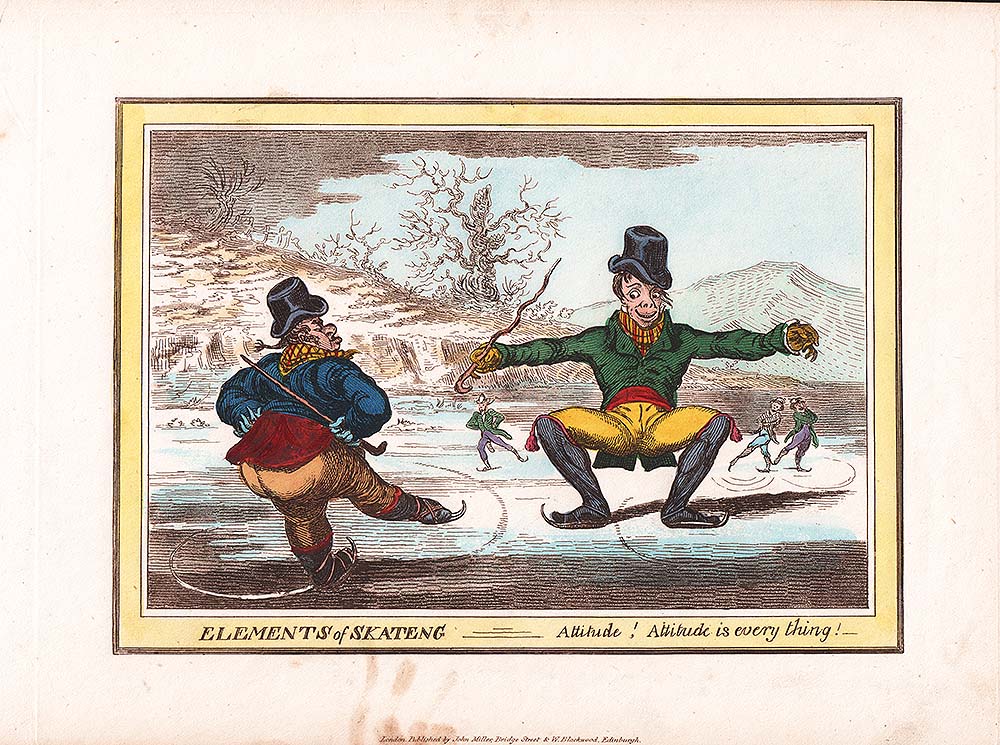 Gillray - Elements of Skating - Attitude ! Attitude is everything ! 