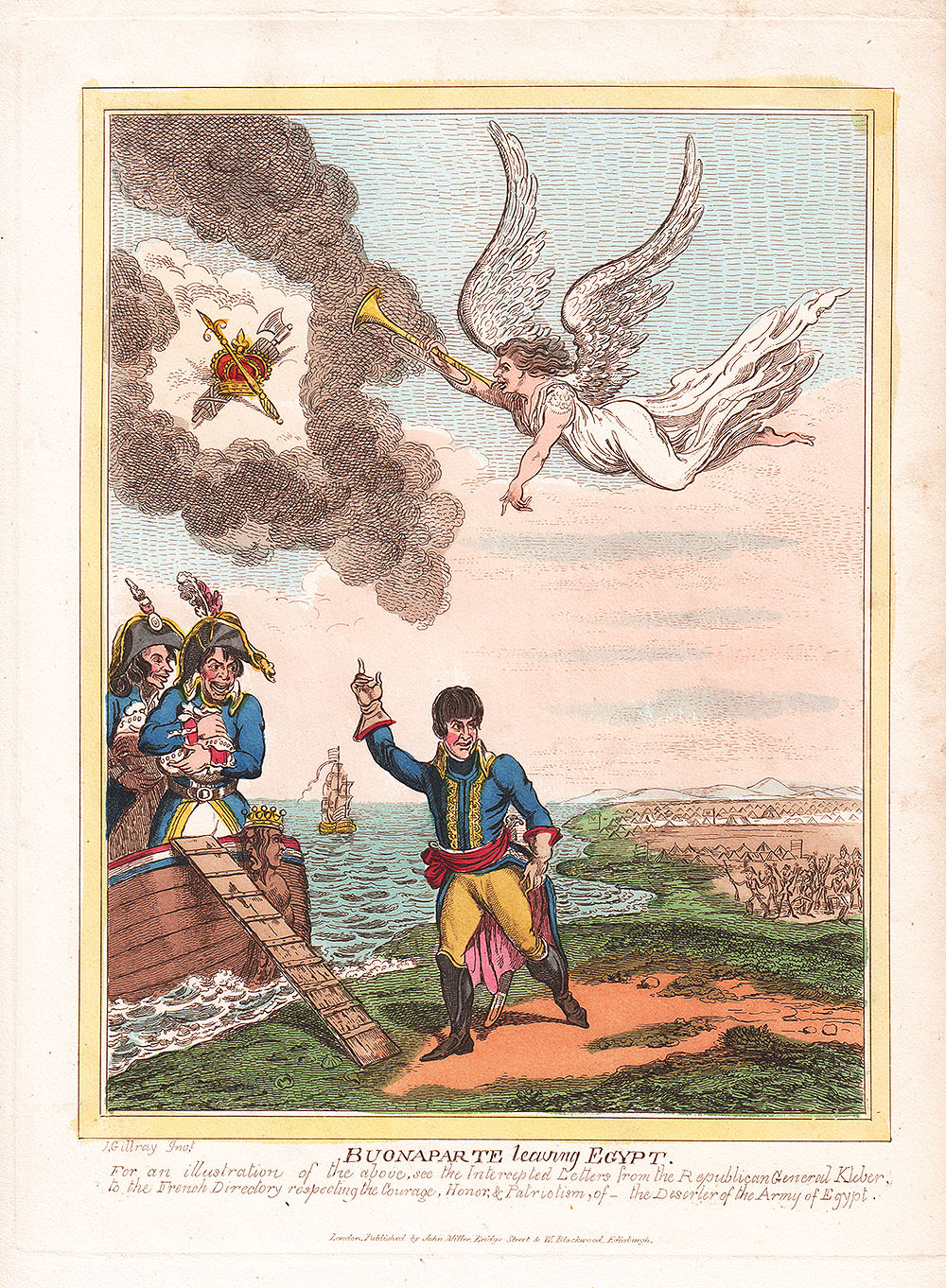 Gillray - Buonaparte leaving Egypt 