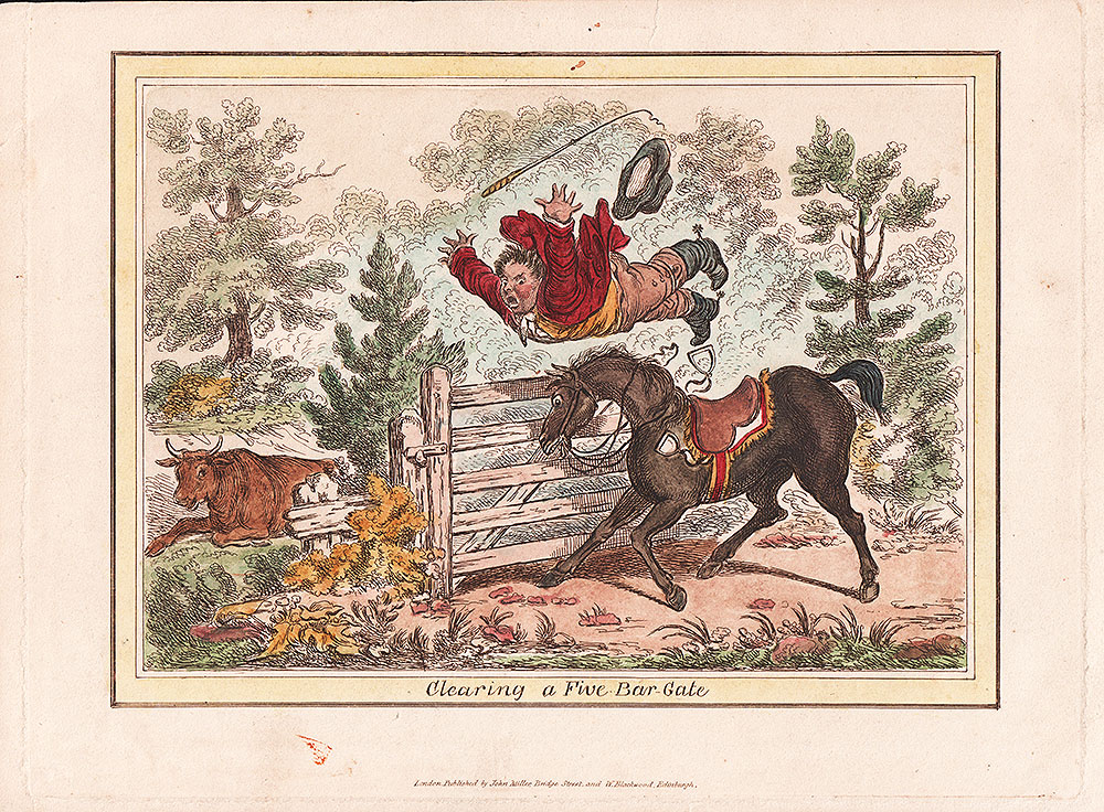 Gillray - Clearing a Five-Bar-Gate 