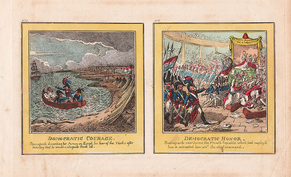 Gillray - Life of Bonaparte: Democratic Courage and Democratic Honor